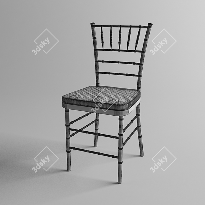 Elegant Aluminum Chiavari Chair 3D model image 3