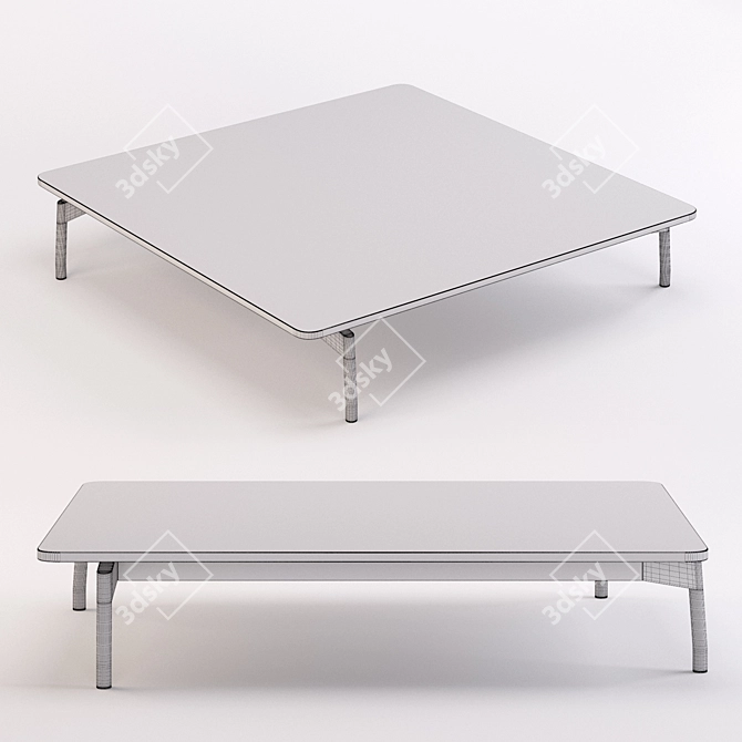 Sleek Cassina 288 Table 3D model image 2