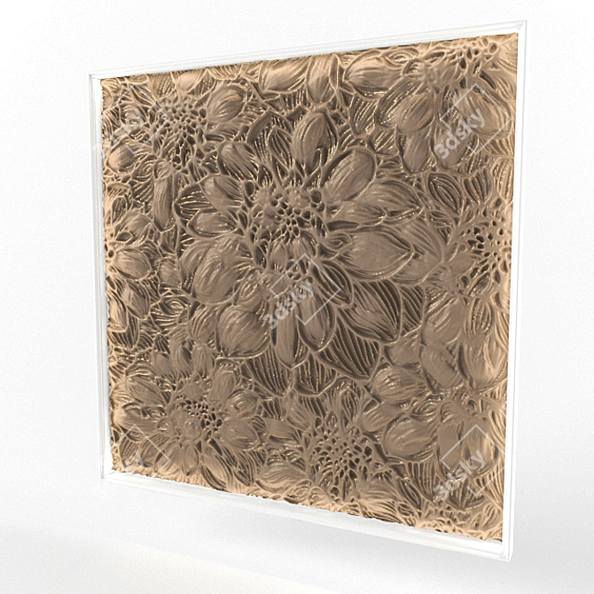 Charming Daisy Clay Panel 3D model image 1