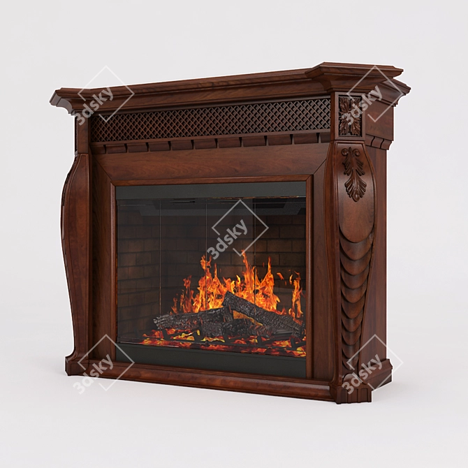 Dimplex Vienna Fireplace 2kW Power 3D model image 1