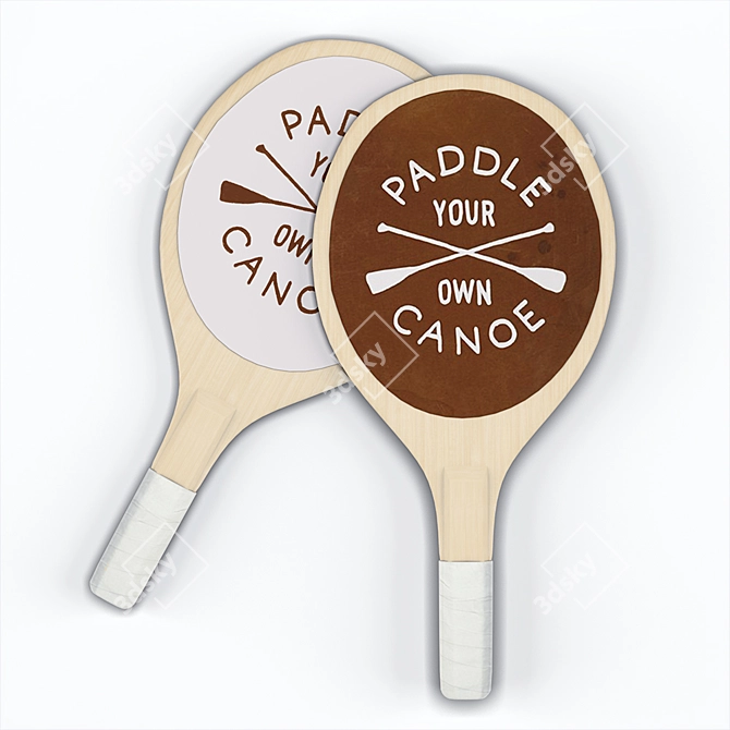 Caramel Baby & Child Table Tennis Rackets 3D model image 1