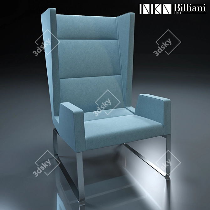 Billiani Inka S 100 ST & ST D: Stylish Steel Sofas & Armchairs 3D model image 2