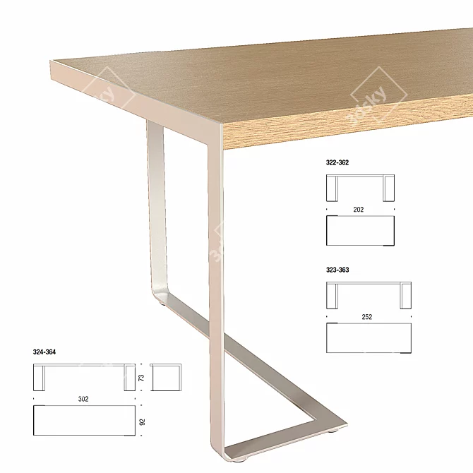 Moroso Tre d Table 3D model image 2