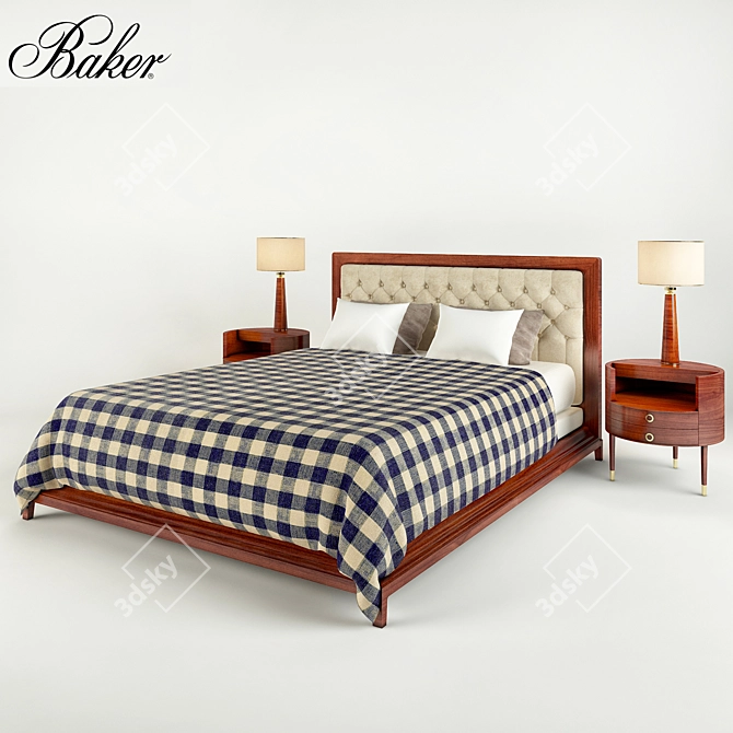 Modern Baker Bedroom Set 3D model image 1
