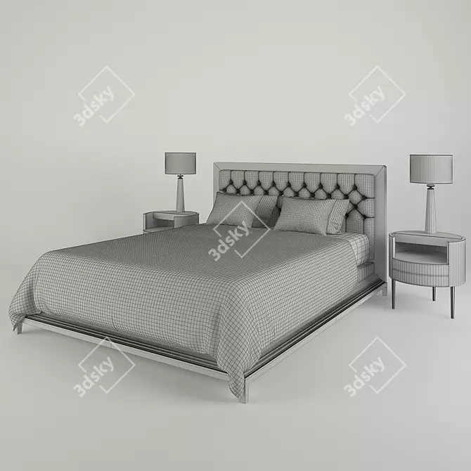 Modern Baker Bedroom Set 3D model image 2