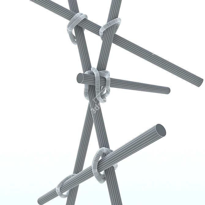 Space-Saving Clothes Hanger 3D model image 3