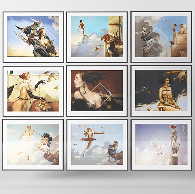 Title: Michael Parkes Art Collection 3D model image 1