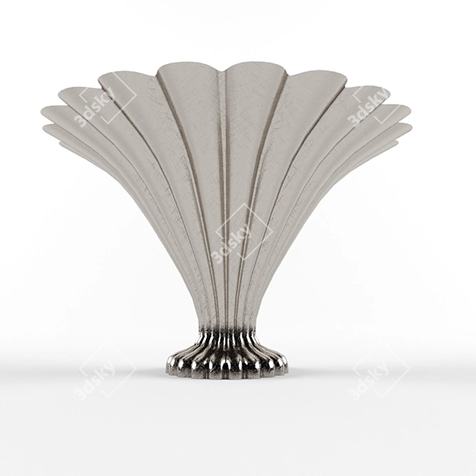 Elegant Scalloped End Table 3D model image 3