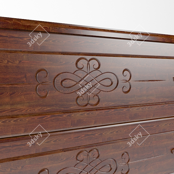 Engraved Chest of Drawers 3D model image 2