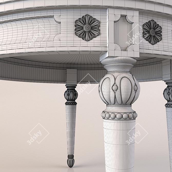 Elegant Mirandola Poker Table 3D model image 2