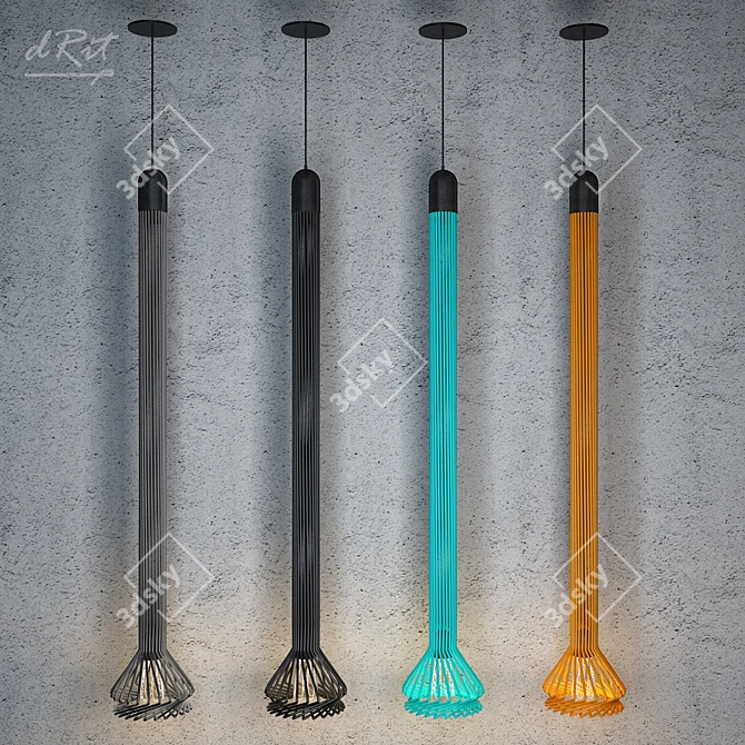 Colorful dRit Lamp - 1500mm 3D model image 1