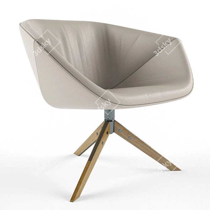 Ella Easy Chair: Ergonomic Comfort 3D model image 2