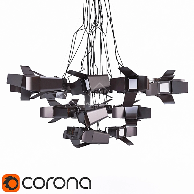 Elegant Suspension Lighting: Bordarmaturer Cosmorelax 3D model image 1