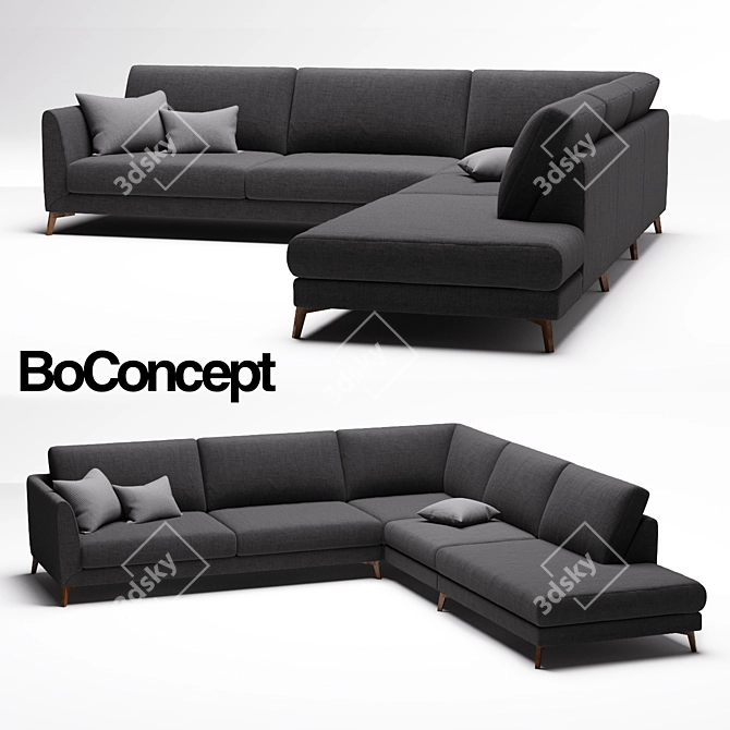 Fargo Corner Sofa: Stylish & Spacious 3D model image 1