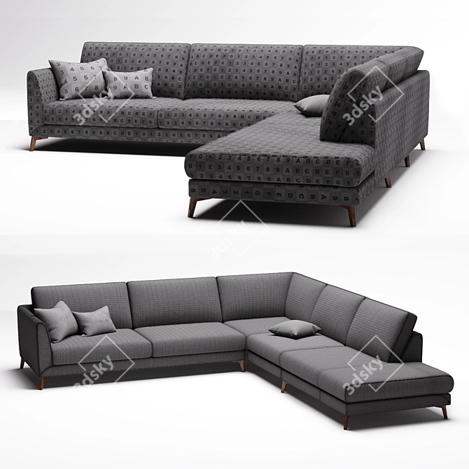 Fargo Corner Sofa: Stylish & Spacious 3D model image 2