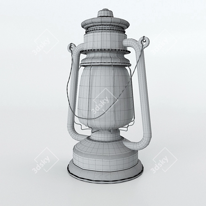 Vintage Hanging Lantern 3D model image 3