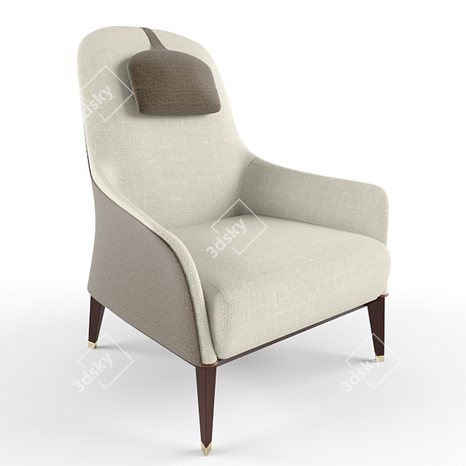 Elegant Wing Chair, Giorgetti 3D model image 1