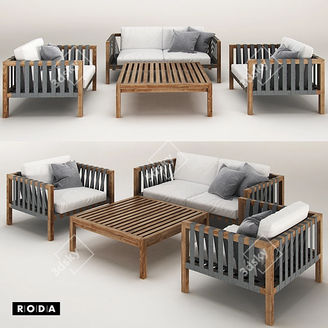  MISTRAL Sofa: Elegant Outdoor Luxury 3D model image 1