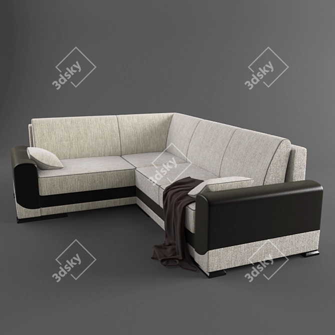 Modern Corner Sofa 3D model image 1