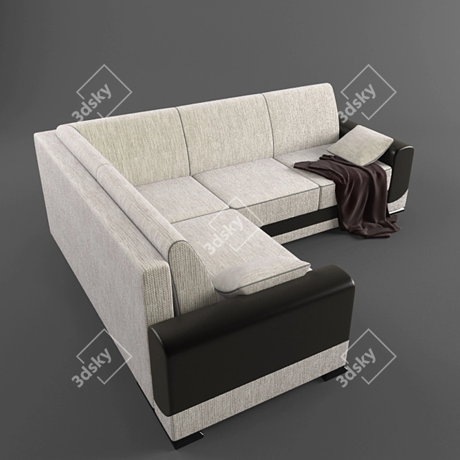 Modern Corner Sofa 3D model image 2