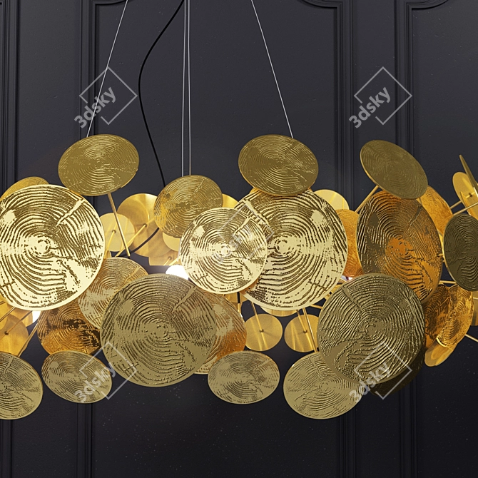 Elegant Newton Chandelier: Graceful Illumination 3D model image 2