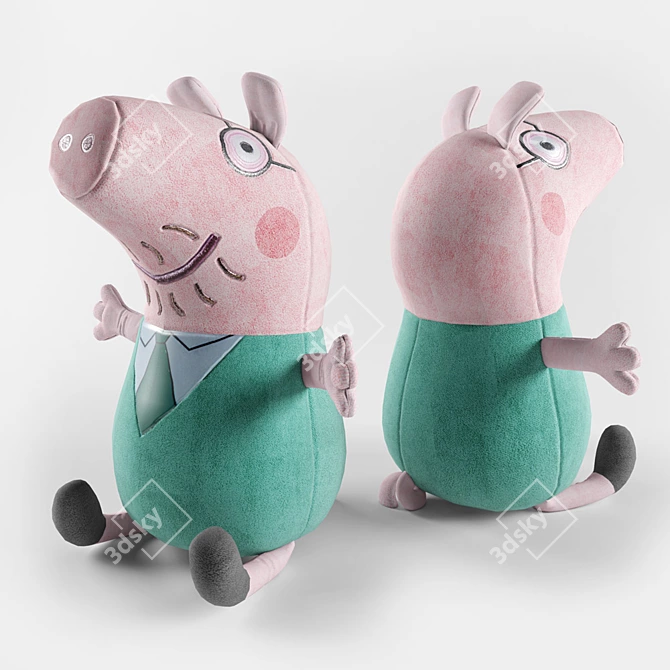 Papa Pig Plush Toy 3D model image 1