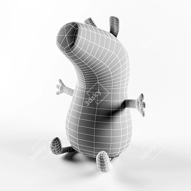 Papa Pig Plush Toy 3D model image 2