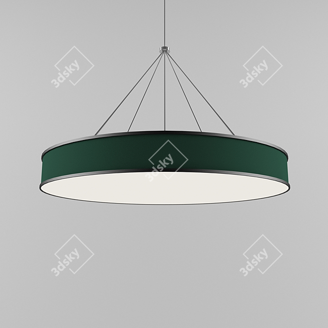 Modern Teal Lamp 3D model image 1