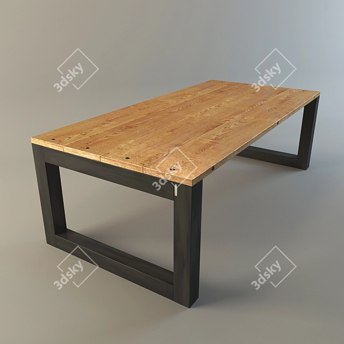 Modern Kitchen Table 3D model image 1