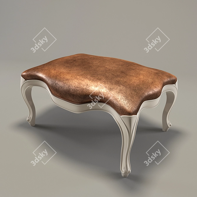 Versatile Ottoman Pouf: Louis XV Design 3D model image 1