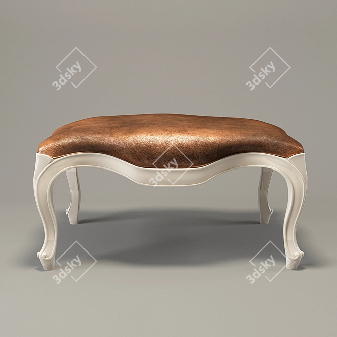 Versatile Ottoman Pouf: Louis XV Design 3D model image 2