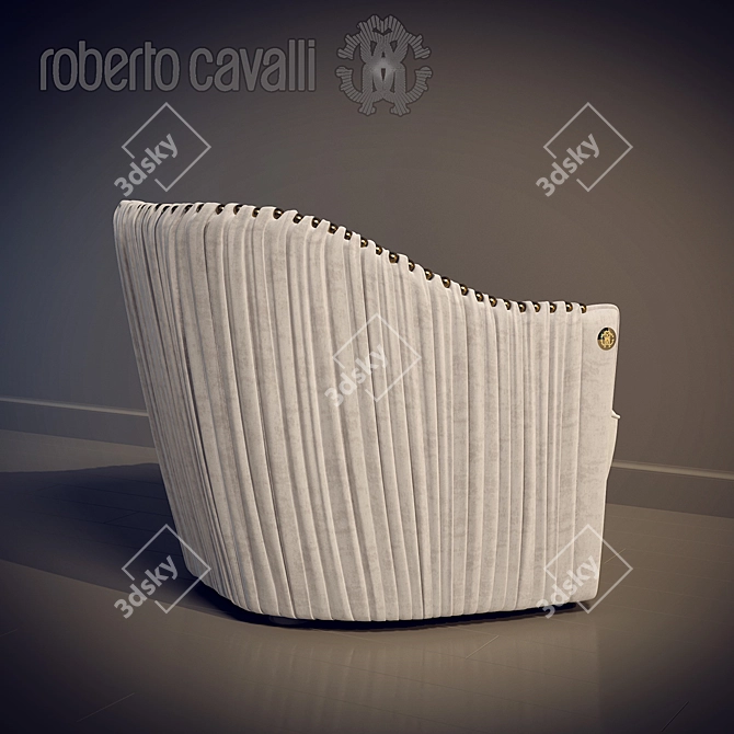 Roberto Cavalli Sharpei Armchair 3D model image 2