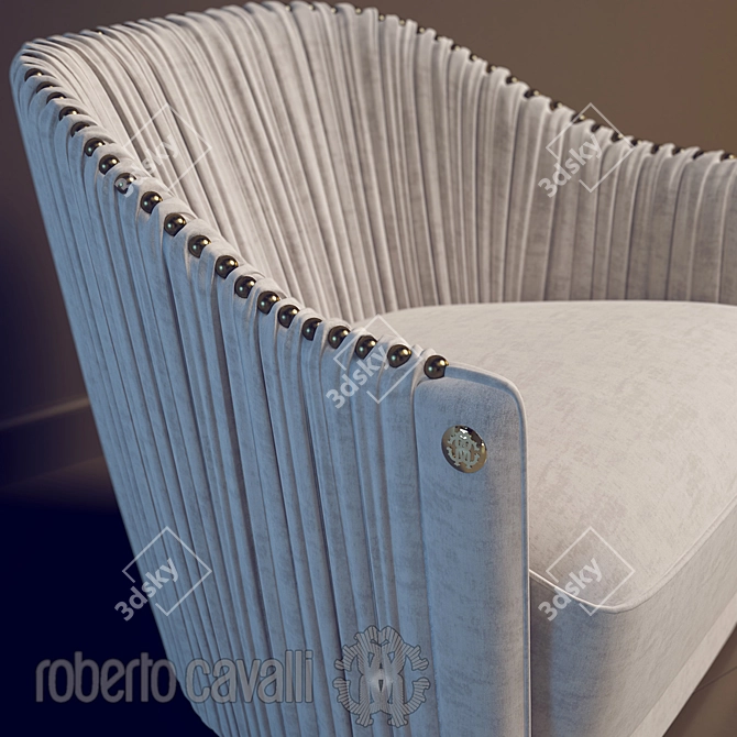 Roberto Cavalli Sharpei Armchair 3D model image 3