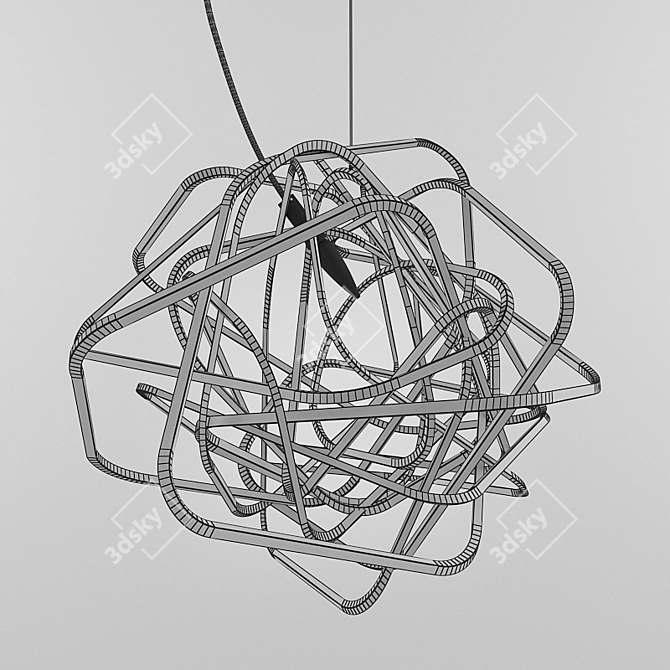 Dynamic Doodle Chandelier 3D model image 2