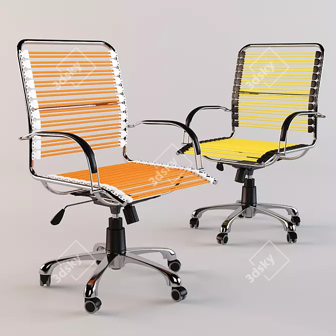 Vox Jangle Office Chair Bundle: Orange & Yellow 3D model image 1