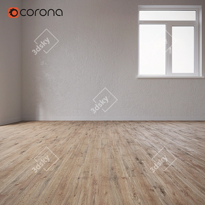 Natural Wood Floor 3D model image 1