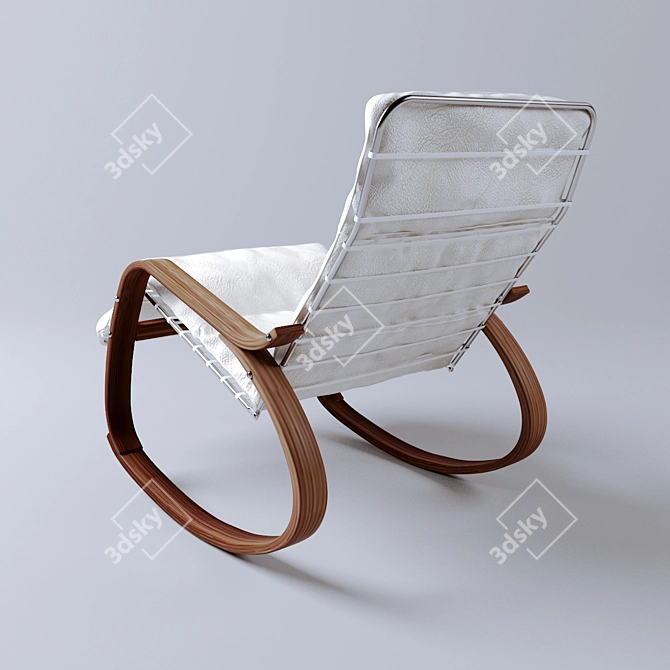 ErgoRock: Modern Rocking Chair 3D model image 2