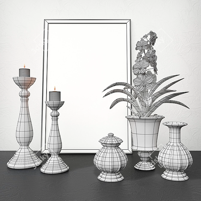 Orchid Elegance Set 3D model image 2