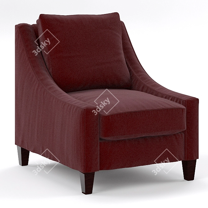 Aiden Upholstered Armchair: Stylish Versatility for Any Space 3D model image 1