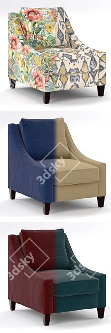 Aiden Upholstered Armchair: Stylish Versatility for Any Space 3D model image 2