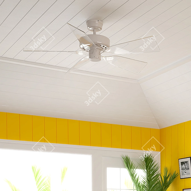 Modern Ceiling Fan 3D model image 2