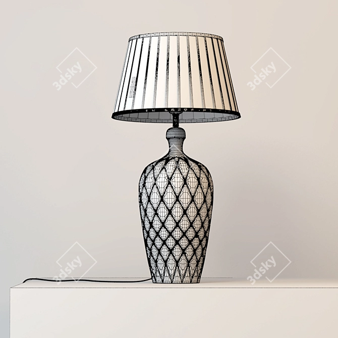 Exotic Bronze Table Lamp 3D model image 3