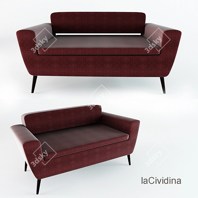 Italian Design Sofa Serie 50 W 3D model image 1