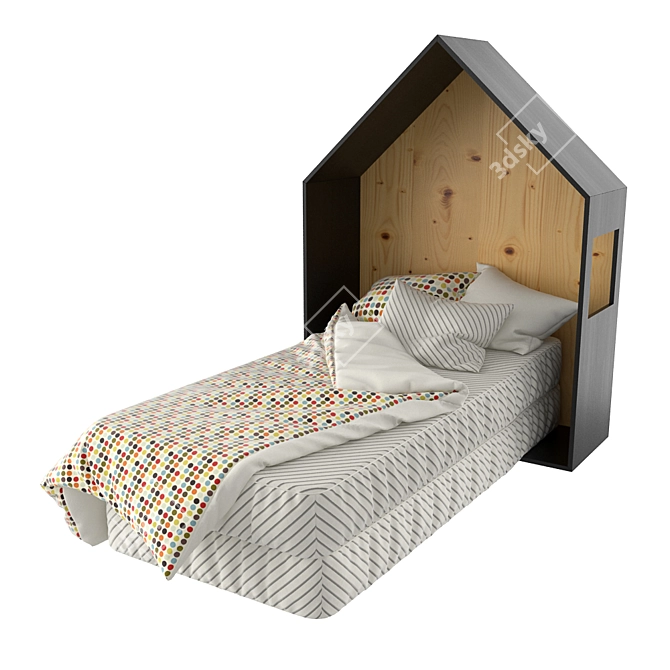 Optimized Crib: W900/L2000/H400 3D model image 1