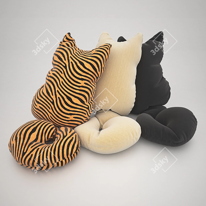 Meow Mood Pillows 3D model image 1