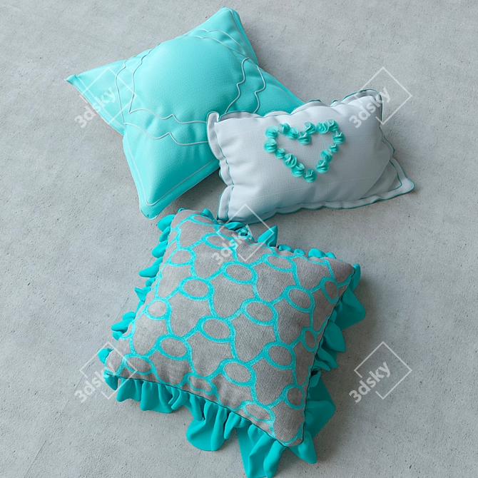 Archived Pillows: Versatile Textures 3D model image 1