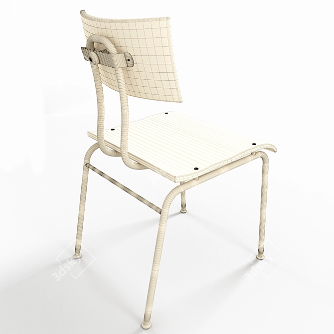 Elegant Scholar Chair 3D model image 3