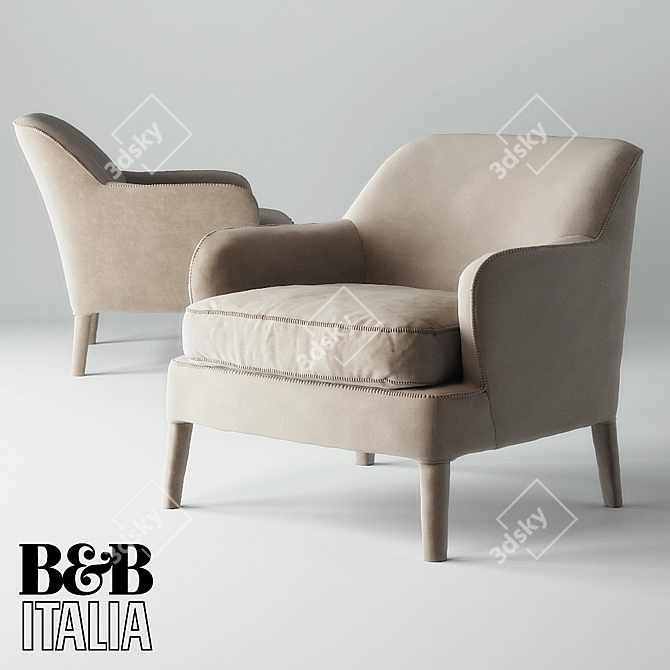 Febo Armchair by Maxalto: Contemporary Design 3D model image 1