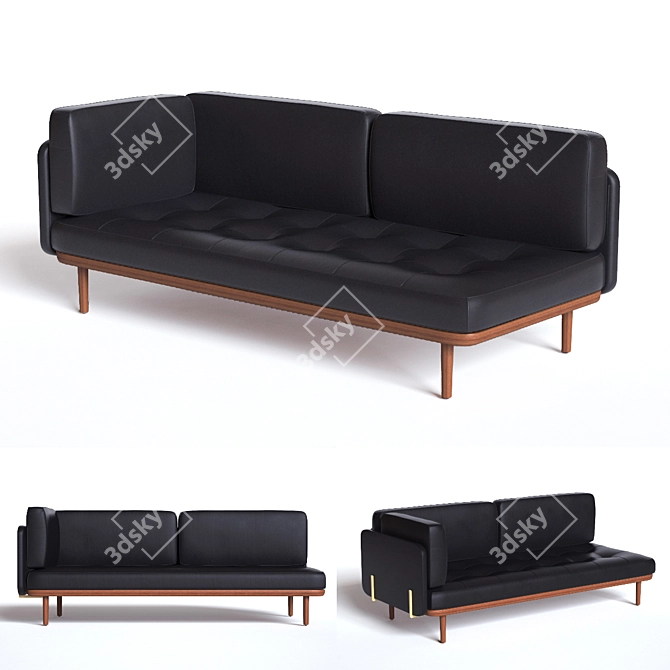 Versatile Two-Sided Utility Sofa 3D model image 1