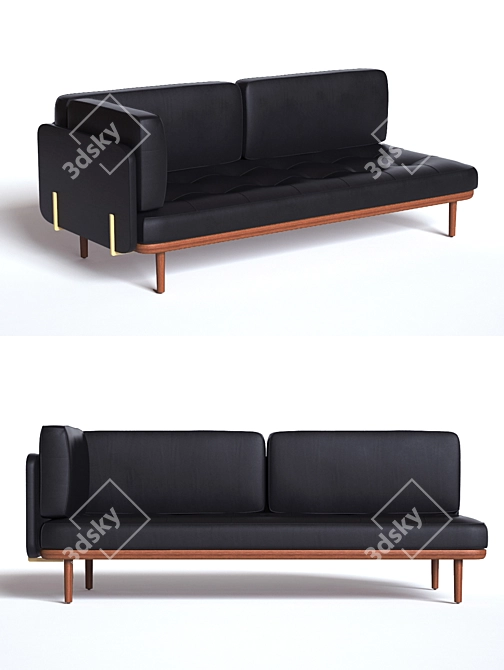 Versatile Two-Sided Utility Sofa 3D model image 2